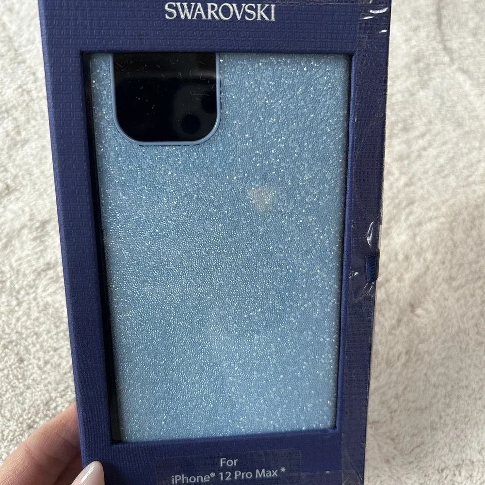 Swarovski Smartphone‎ Case Glam Rock iPhone 12 Pro Max Crystals Blue 5616362
